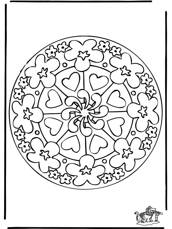 Mandalas Cœur 5